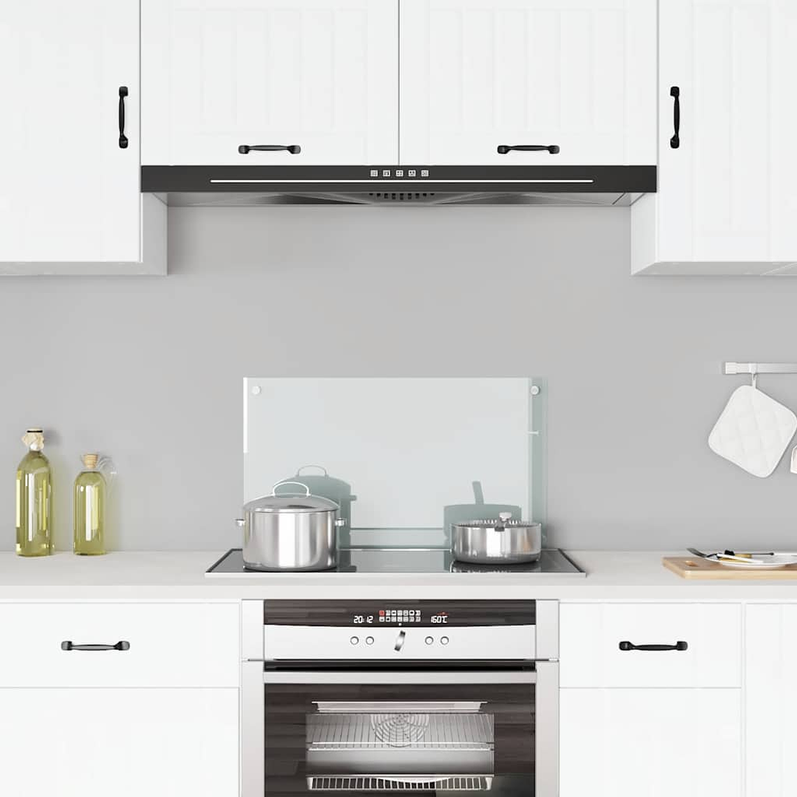 vidaXL Painel anti-salpicos cozinha 70x40 cm vidro temp. transparente 1