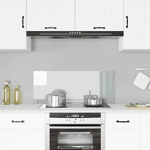vidaXL Painel anti-salpicos cozinha 100x40 cm vidro temp. transparente