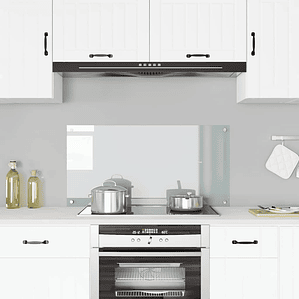 vidaXL Painel anti-salpicos cozinha 100x50 cm vidro temp. transparente