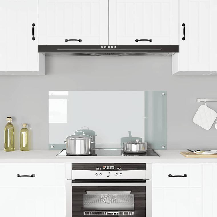 vidaXL Painel anti-salpicos cozinha 100x50 cm vidro temp. transparente 1