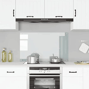 vidaXL Painel anti-salpicos cozinha 100x60 cm vidro temp. transparente