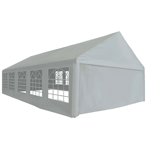 vidaXL Tenda para festas PE 5x10 m cinzento