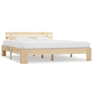 vidaXL Cama sem colchão 180x200 cm madeira de pinho maciça