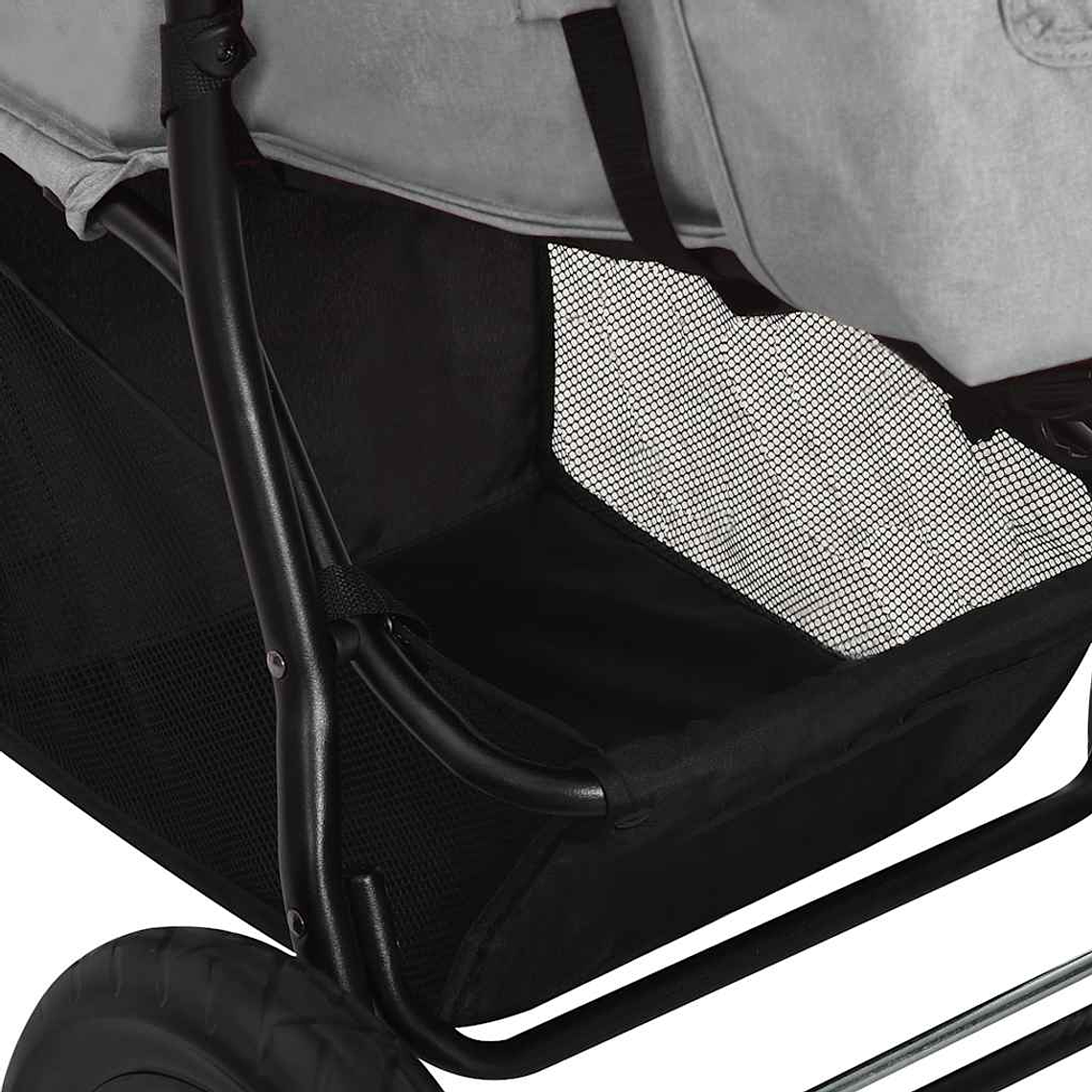 Carrinho de Bebé em Aço Cinzento-Claro | Reclinável, Compacto e Prático 13