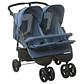 Green Steel Twin Stroller | Double, Reclining, and with Protective Canopy - thumbnail 14