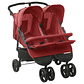 Green Steel Twin Stroller | Double, Reclining, and with Protective Canopy - thumbnail 16