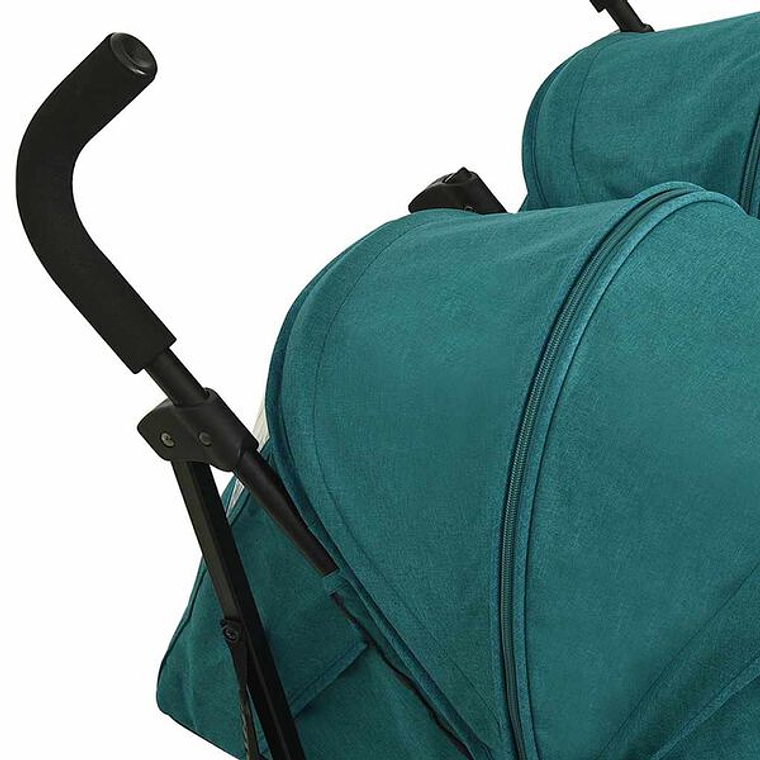 Green Steel Twin Stroller | Practical, Adjustable, and Easy to Transport 3