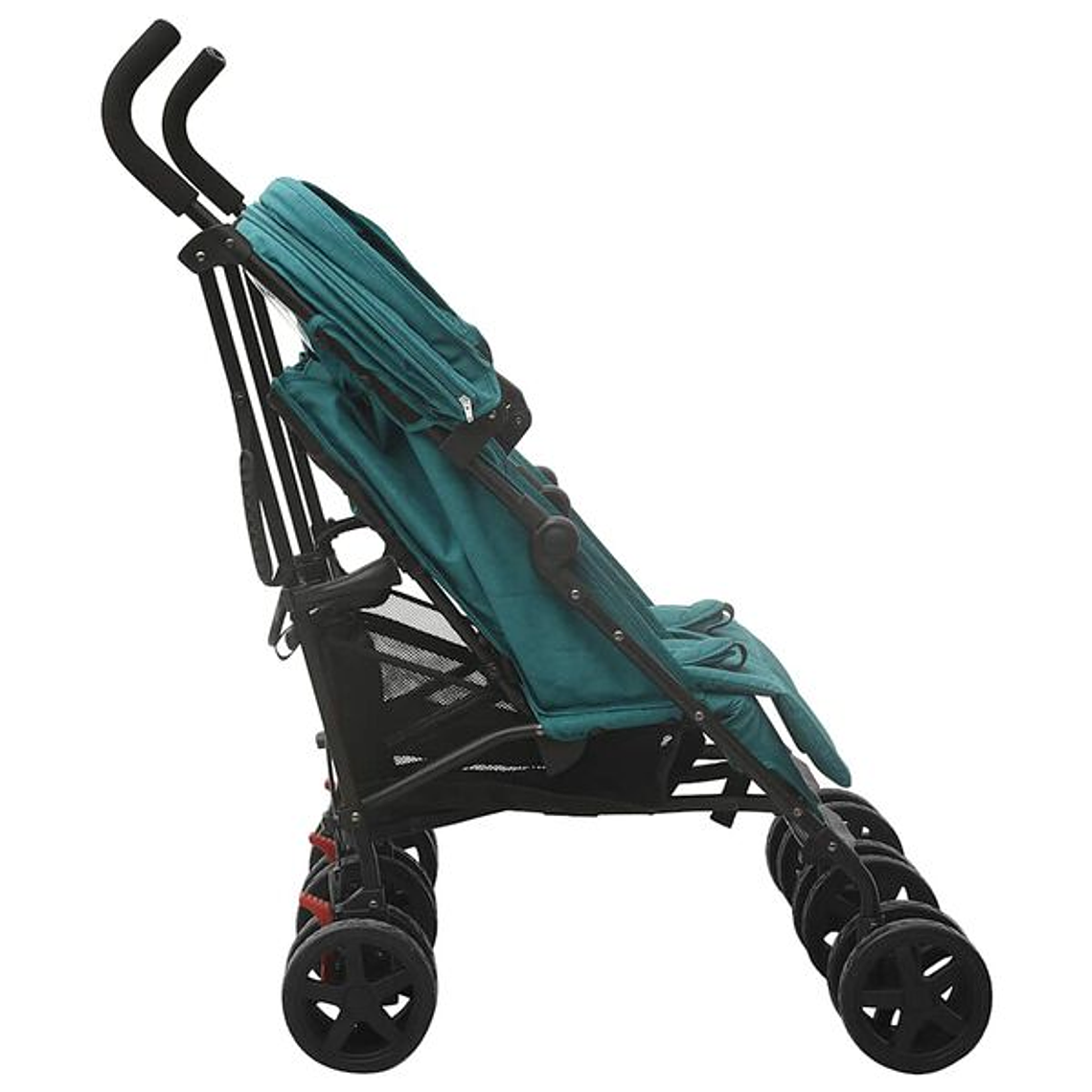 Green Steel Twin Stroller | Practical, Adjustable, and Easy to Transport 6