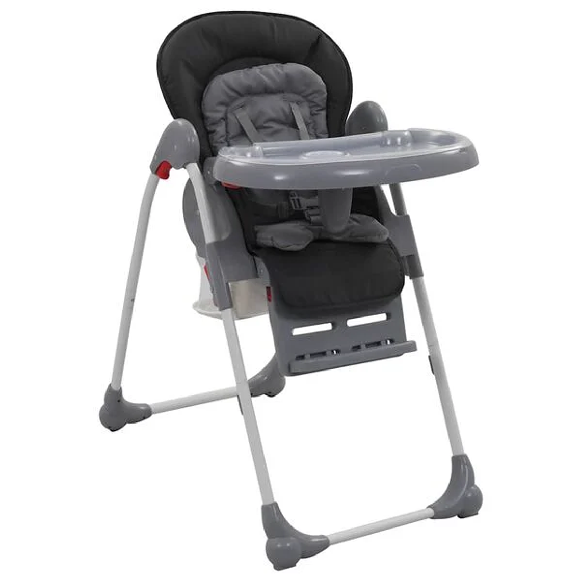 Cadeira de Refeição para Bebé Cinzento | Reclinável, com Arnês 5 Pontos e Fácil de Limpar 3
