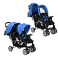 Twin Stroller in Pink and Black Steel | Double, Safe and Compact - thumbnail 13