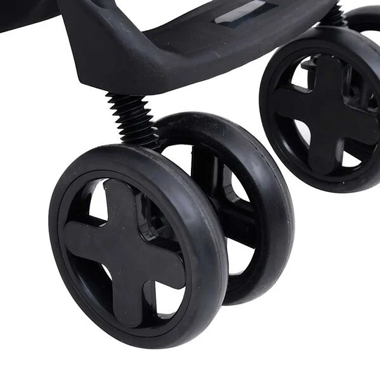 Carrinho de Bebé 3-em-1 em Aço Cinzento-Claro e Preto | Porta-Bebés, Cadeira Auto e Carrinho de Passeio 7