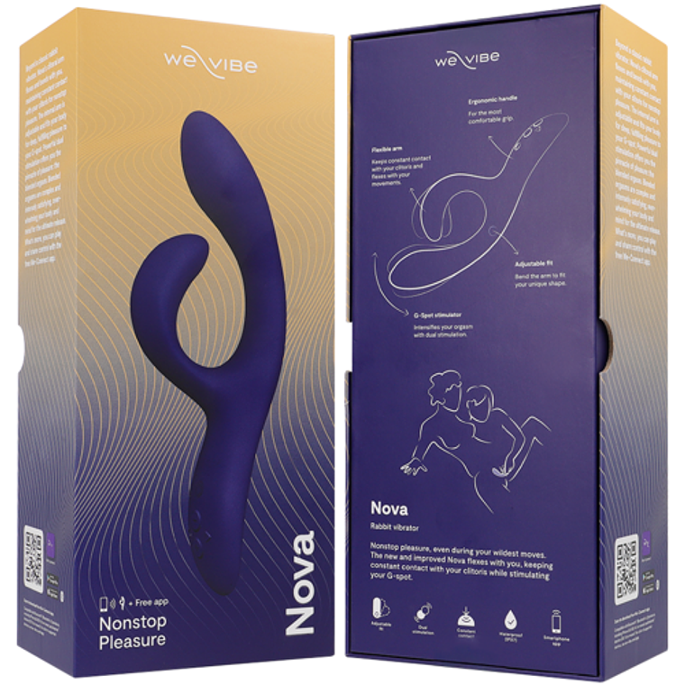 Nova 3 We-Vibe Midnight Blue Rabbit Vibrator | Dual Motor and App Control 7