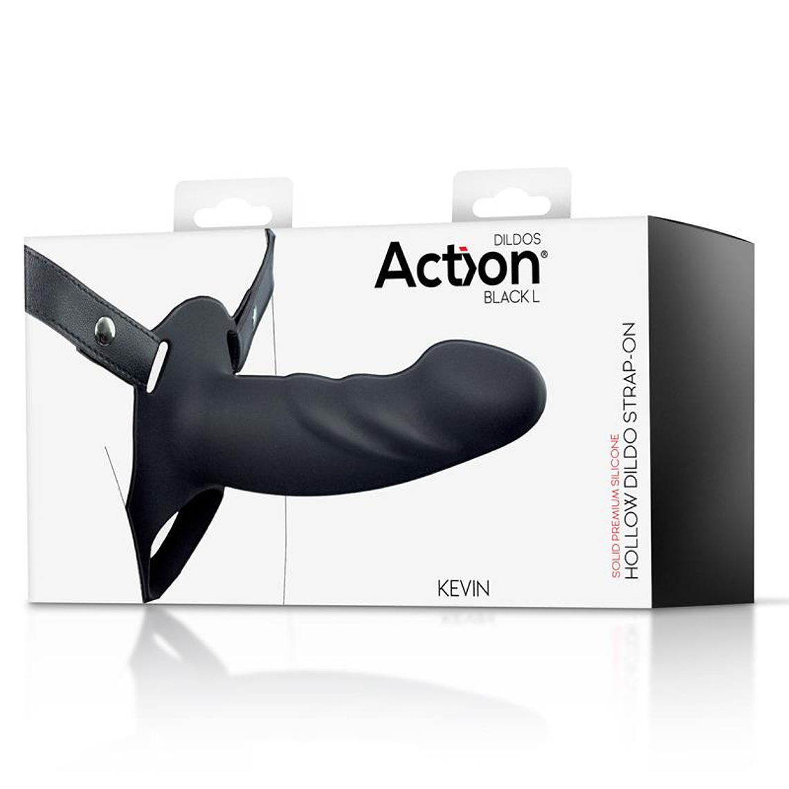 Arnés Strap-on com Dildo Oco em Silicone Premium Tamanho L Preto | Ajustável e Texturizado 10
