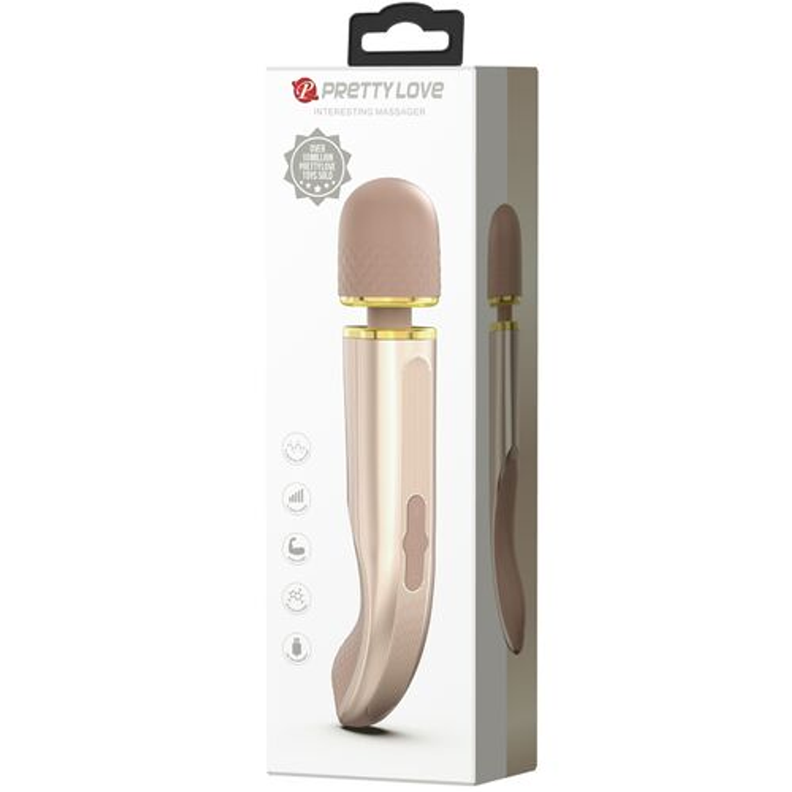 Massajador 7 Modos de Vibração Champagne | Superpotente e Silencioso 11