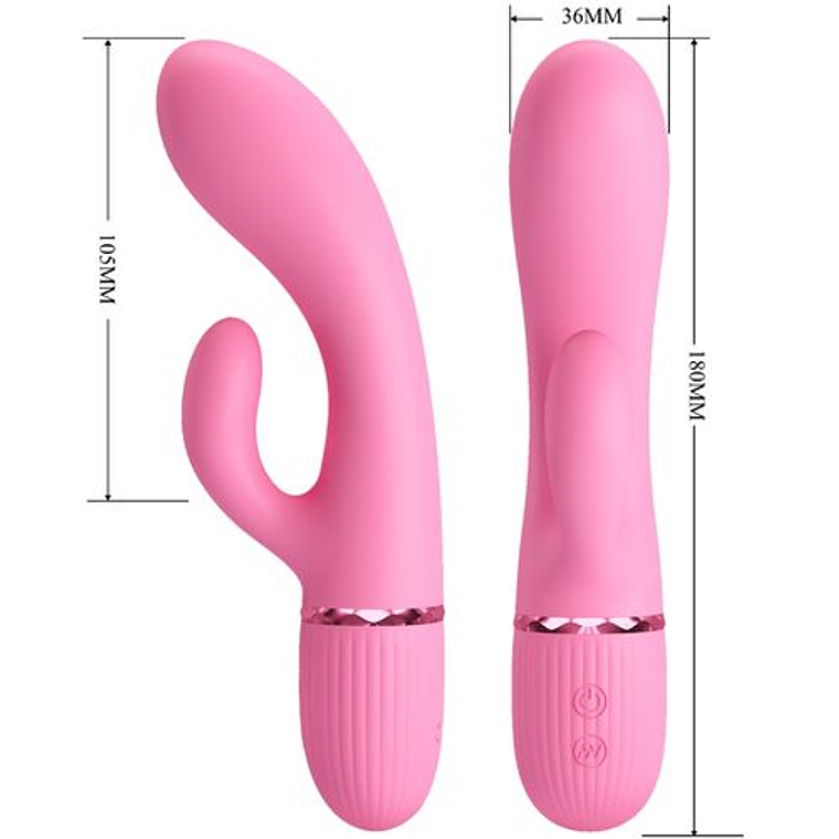 Marski Rabbit Pink Vibrator for G-Spot and Clitoris | 10 Functions and Velvety Silicone 9