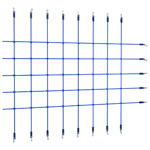 vidaXL Rede de escalada 200x150 cm azul