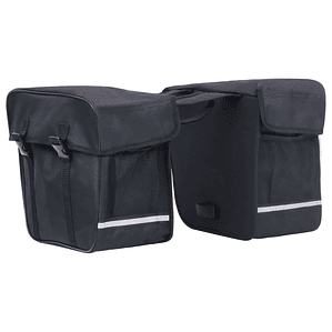 vidaXL Alforge duplo para bicicleta impermeável 35 L preto