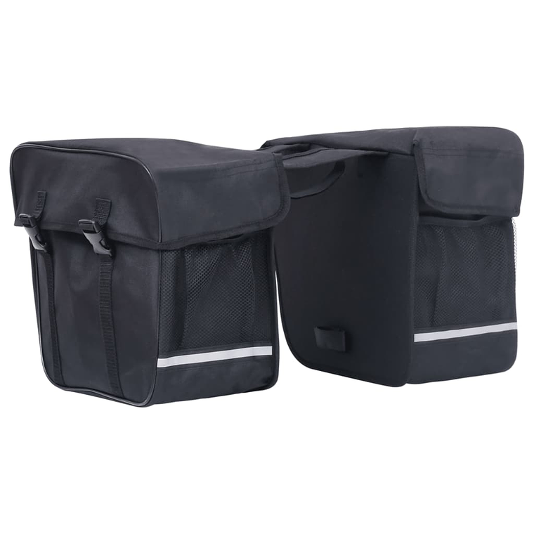 vidaXL Alforge duplo para bicicleta impermeável 35 L preto 1