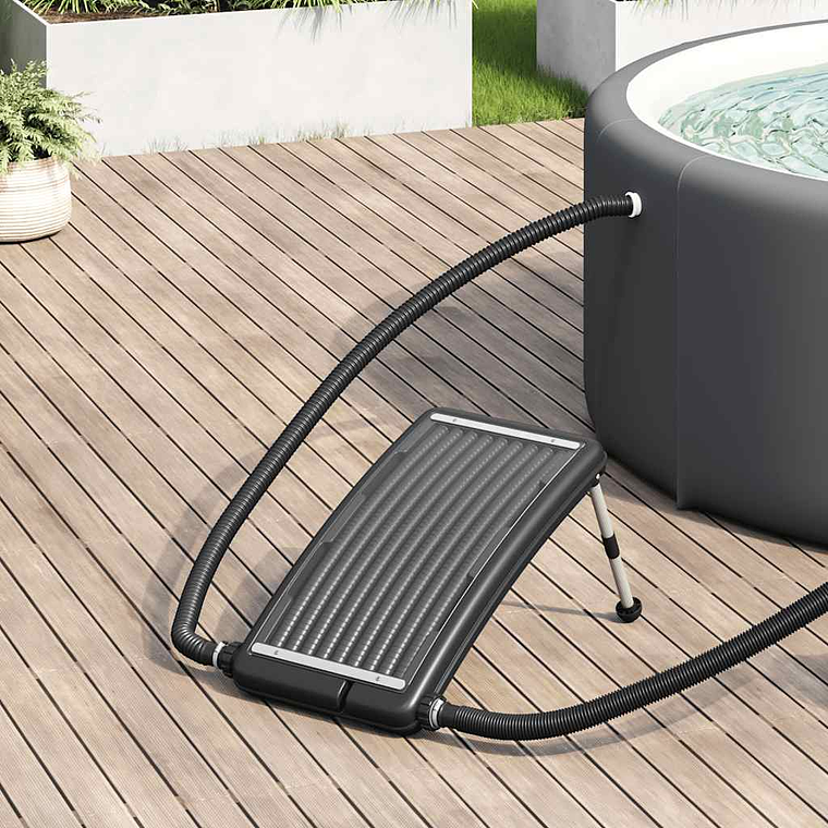vidaXL Painel de aquecimento solar curvo para piscina 72,5x46 cm 1