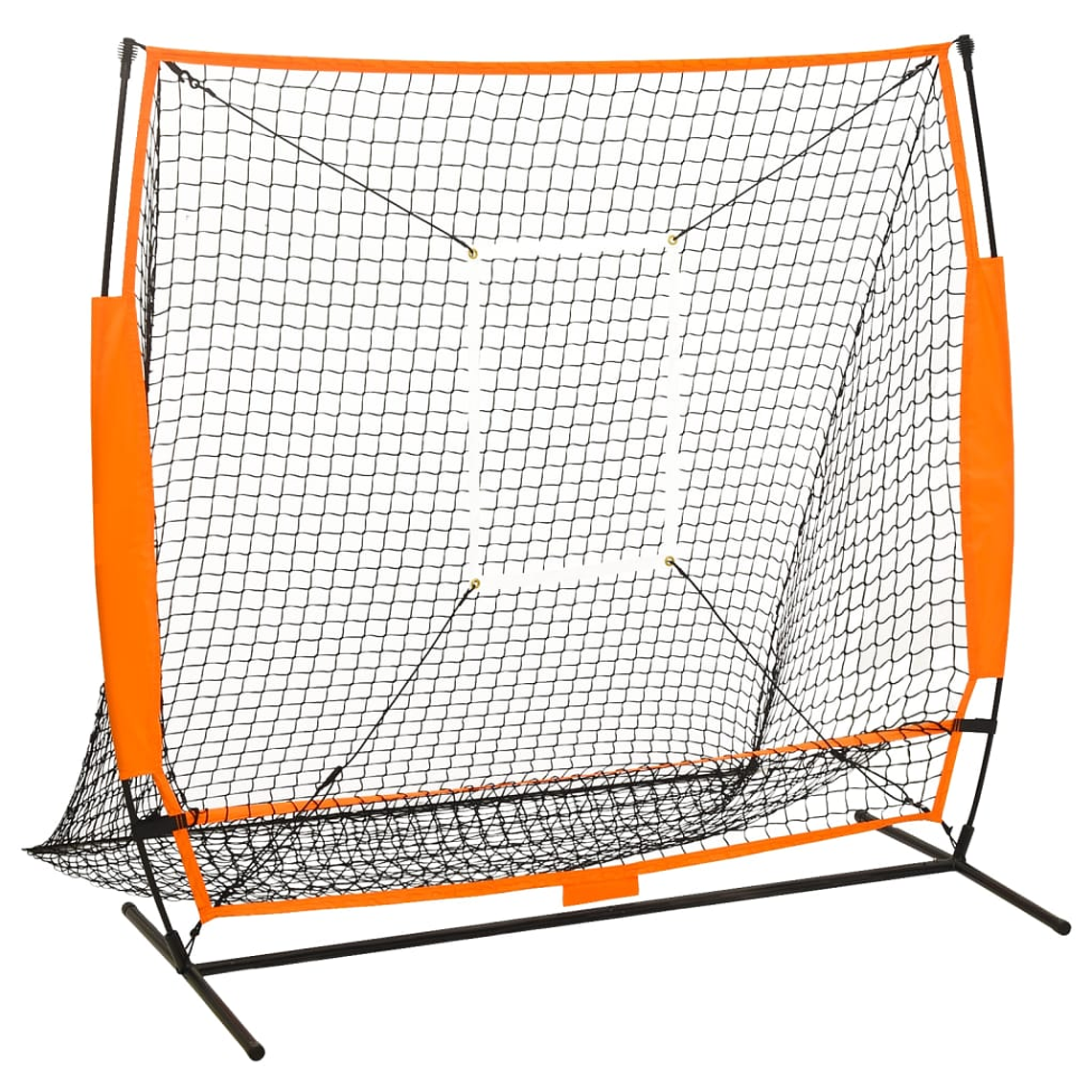 vidaXL Rede p/ treino multidesportivo beisebol 174x76x158,5 cm preto 1