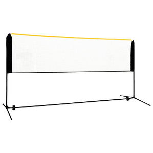 vidaXL Rede de badmínton ajustável 300x103x94-158 cm metal