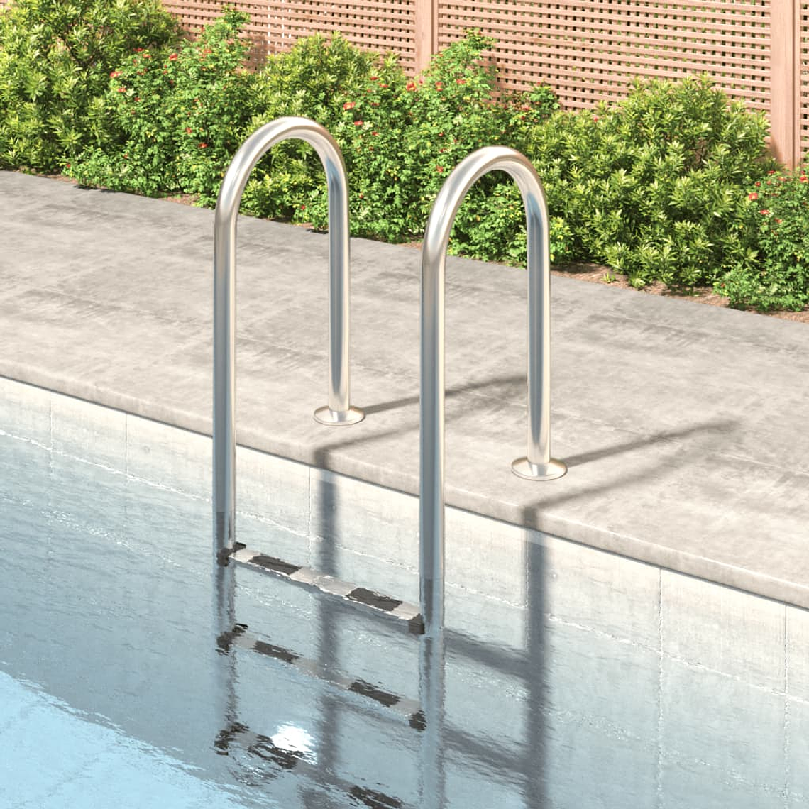 vidaXL Escada de piscina 54x38x158 cm aço inoxidável 304 1