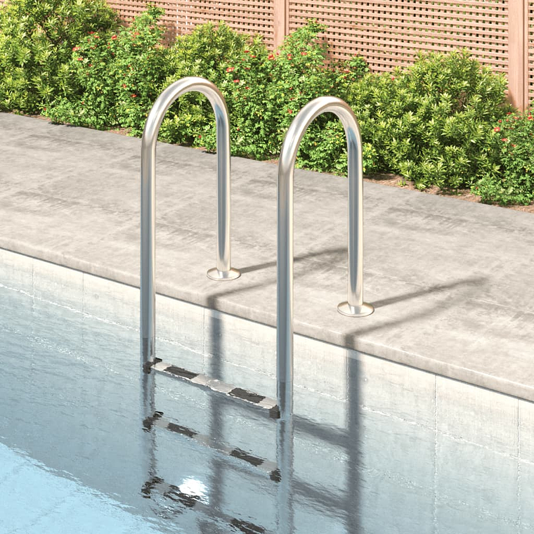 vidaXL Escada de piscina 54x38x158 cm aço inoxidável 304 1