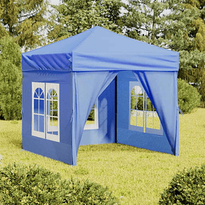 vidaXL Tenda para festas dobrável com paredes laterais 2x2 m azul