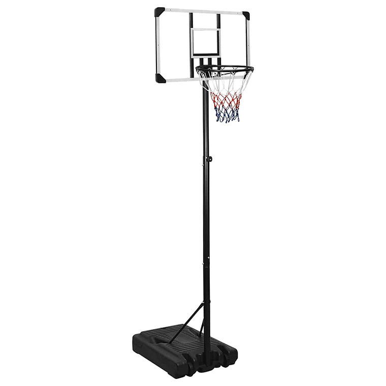 vidaXL Tabela de basquetebol 235-305 cm policarbonato transparente 1