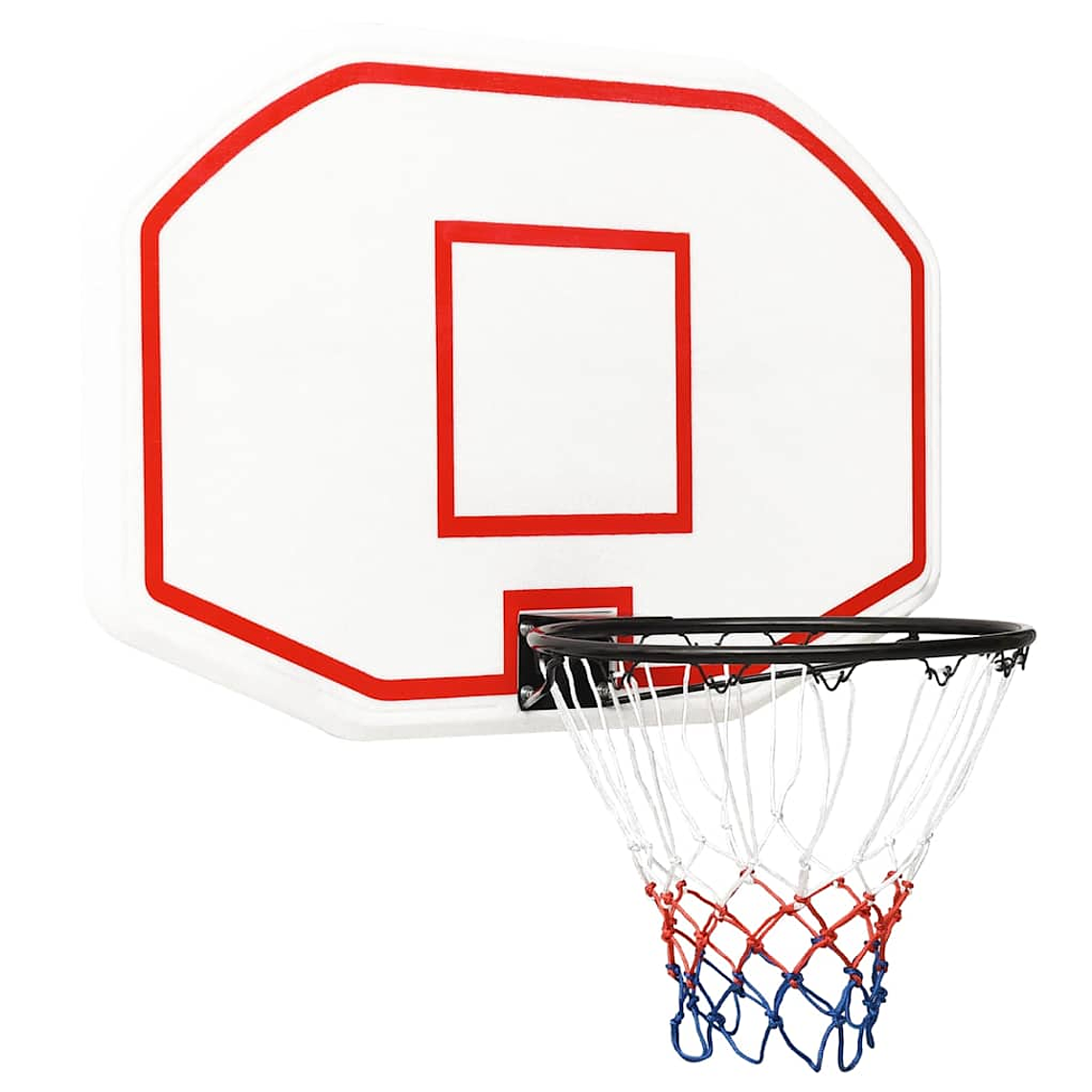 vidaXL Tabela de basquetebol 109x71x3 cm polietileno branco 1