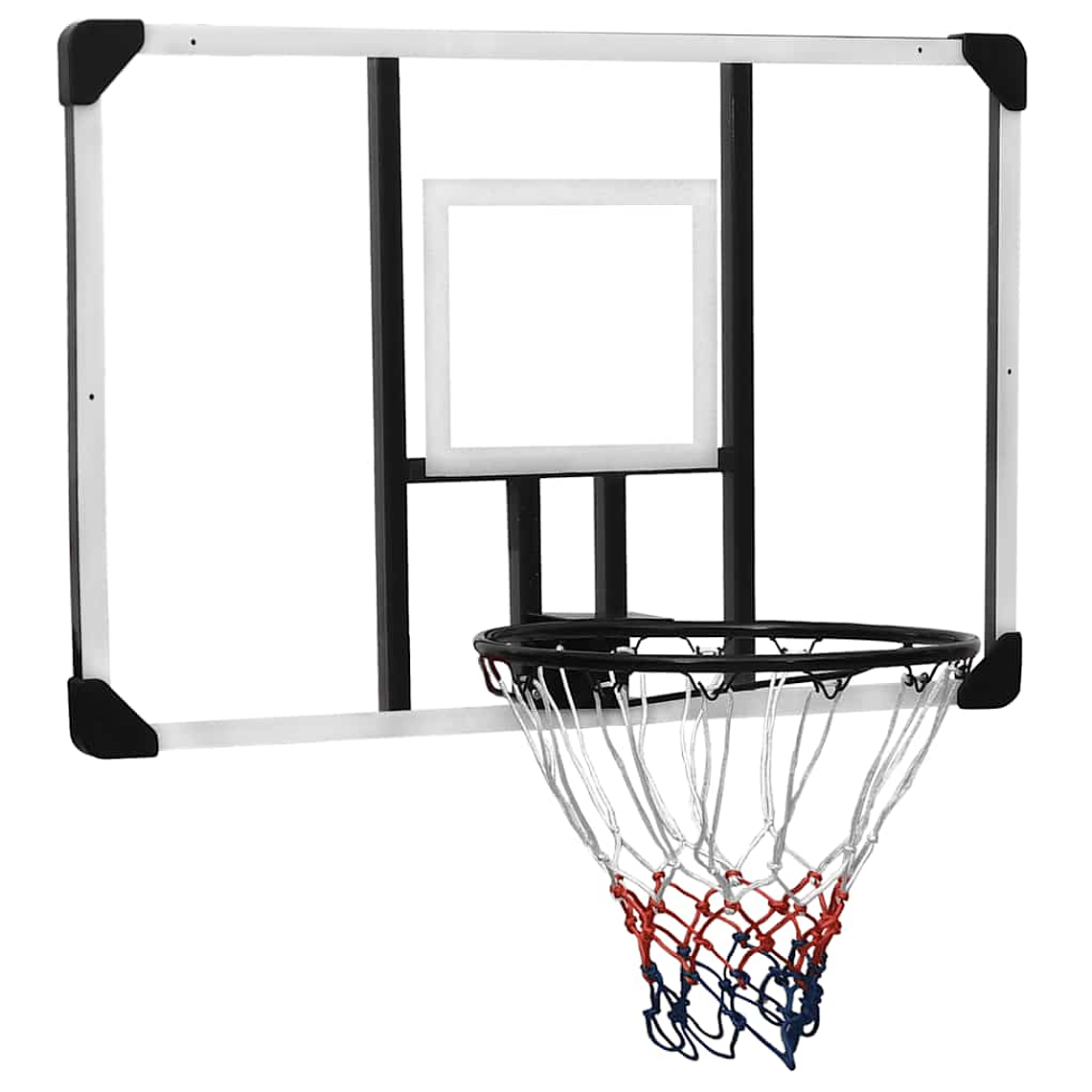 vidaXL Tabela de basquetebol 106x69x3 cm policarbonato transparente 1