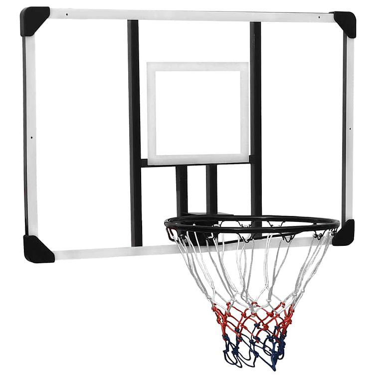 vidaXL Tabela de basquetebol 106x69x3 cm policarbonato transparente 1