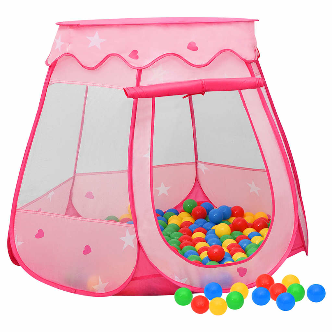 vidaXL Tenda de brincar infantil 102x102x82 cm rosa 1