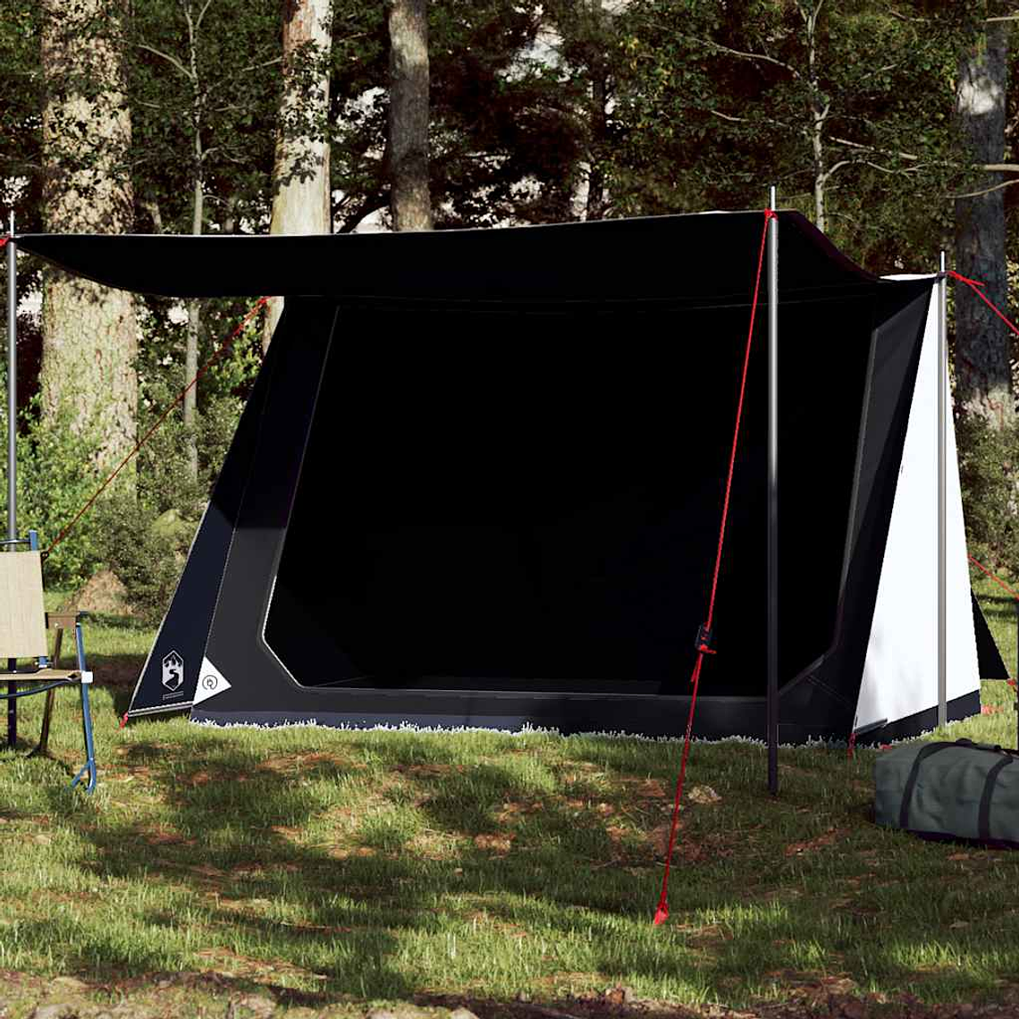 vidaXL Tenda de campismo p/ 2 pessoas tecido opaco impermeável branco 1