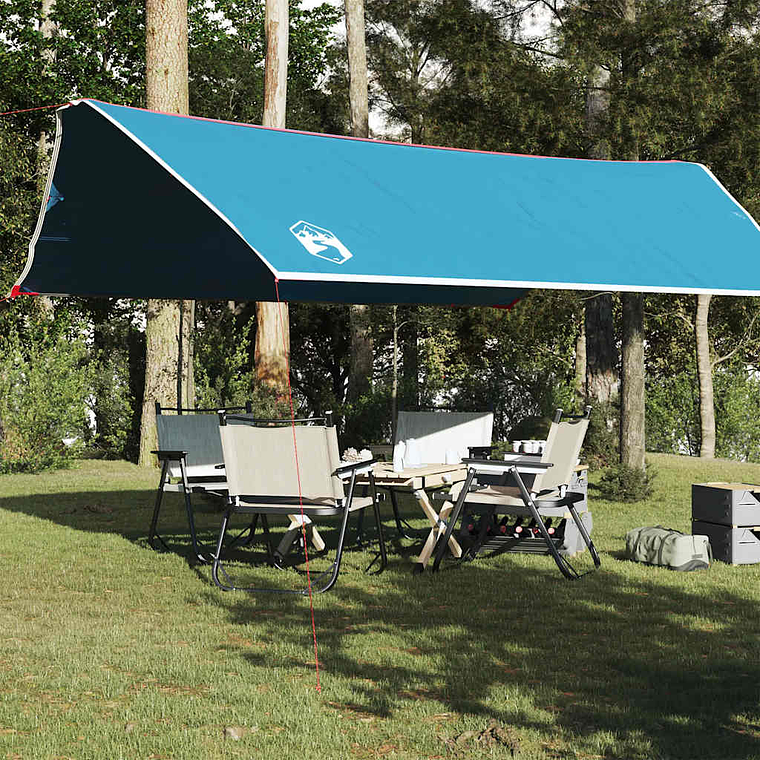 vidaXL Lona de campismo 500x294 cm impermeável azul 1