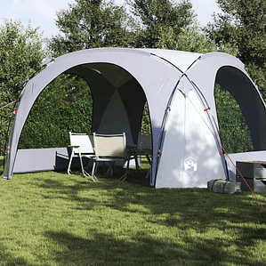 vidaXL Tenda de festas impermeável branco e cinzento
