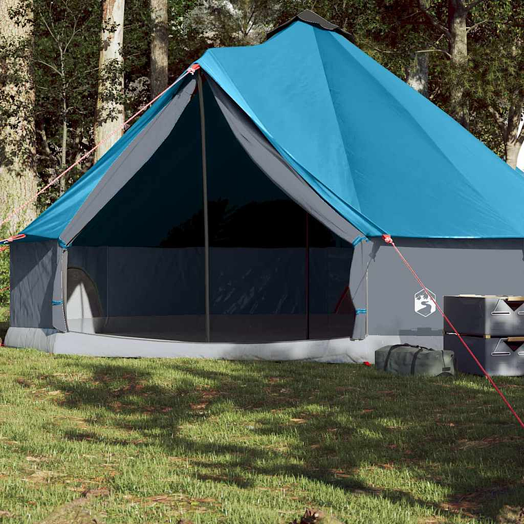 vidaXL Tenda familiar tipi para 8 pessoas impermeável azul 1