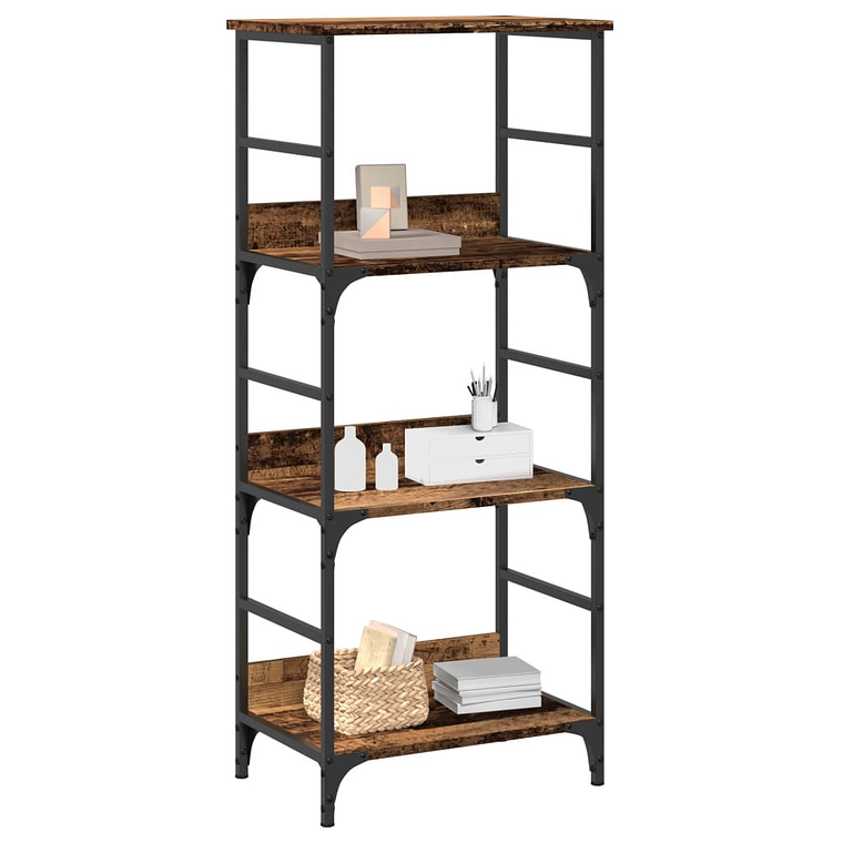 vidaXL Estante 50x33x117,5 cm derivados de madeira madeira velha 1