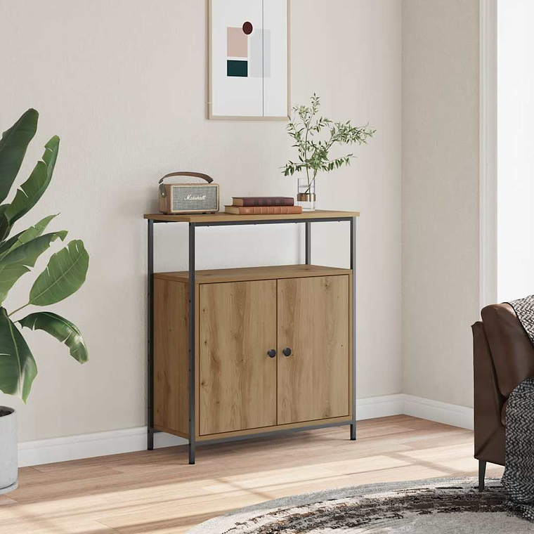 vidaXL Aparador 70x30x80 cm derivados de madeira carvalho artisiano 1