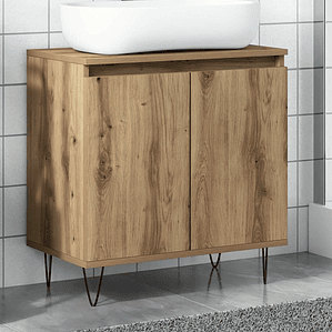 vidaXL Armário casa banho 58x33x60cm deriv. madeira carvalho artisiano