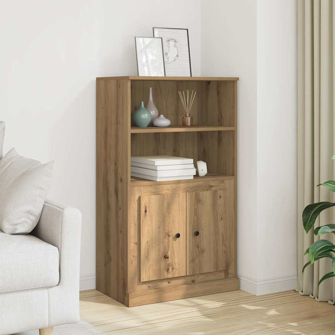 vidaXL Armário alto derivados de madeira carvalho artisiano 1