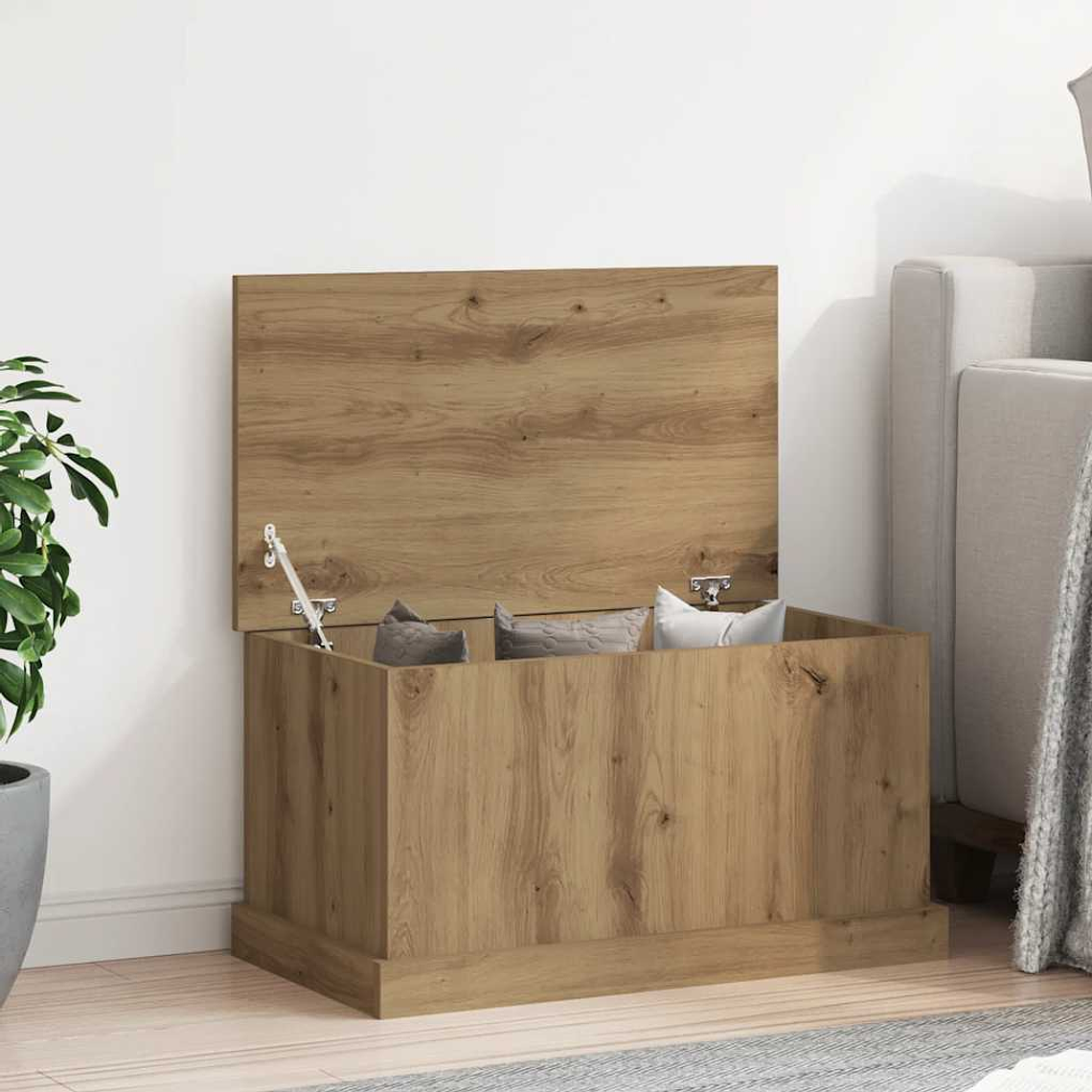 vidaXL Banco sapateira 70x40x38 cm deriv. madeira carvalho artisiano 1