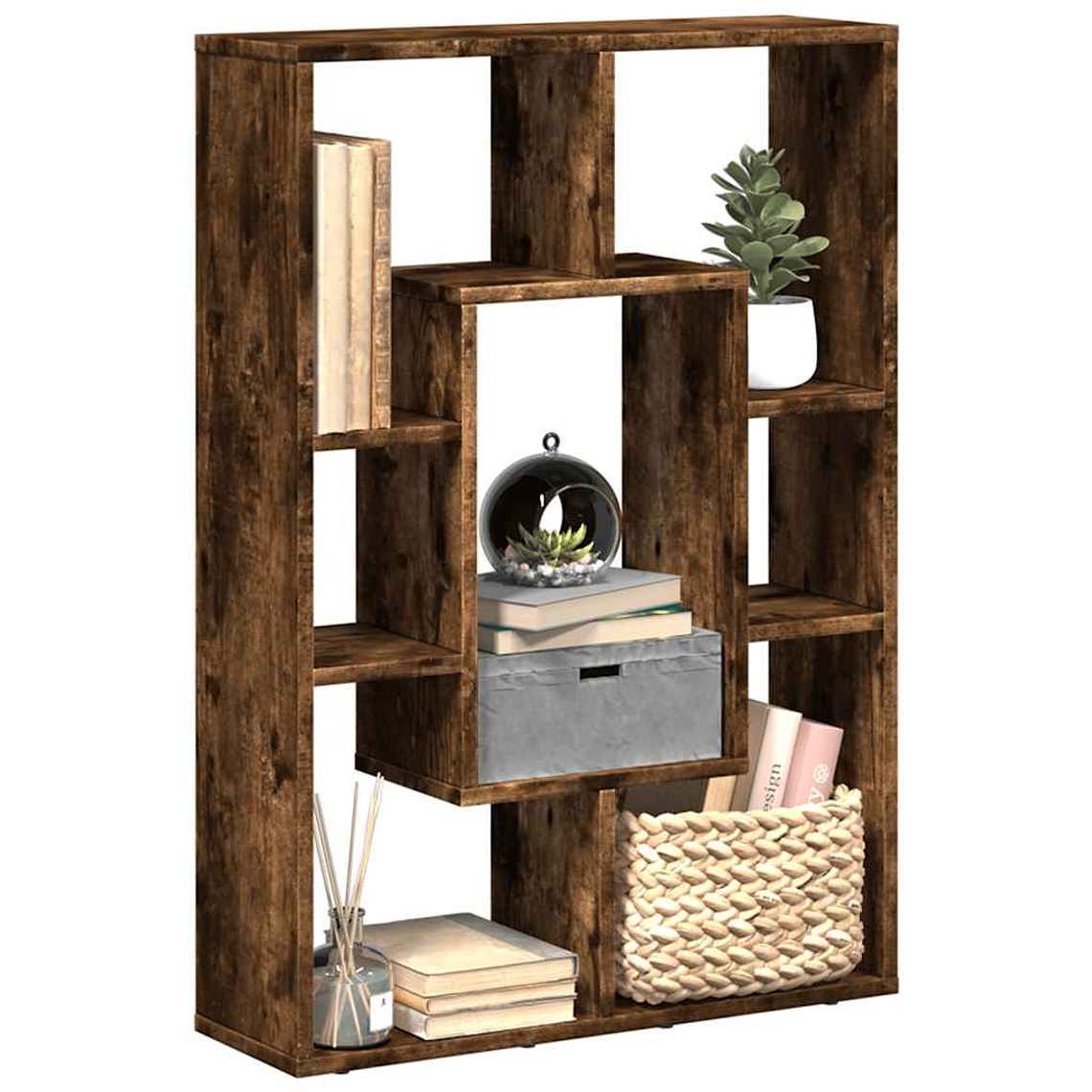 vidaXL Estante 63x20x90 cm derivados de madeira carvalho fumado 1