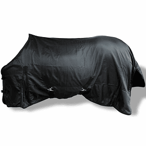 Cobertor de lã com camadas duplas 135 cm preto