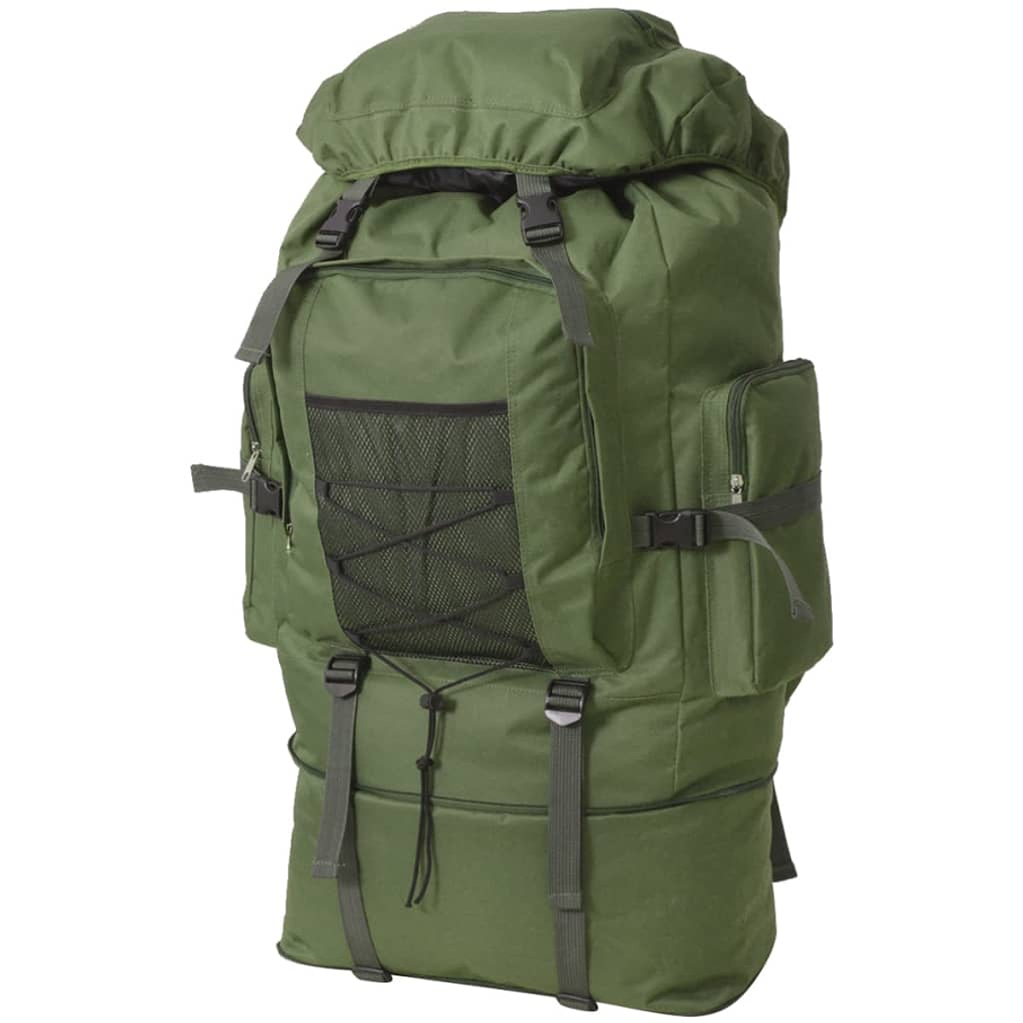 vidaXL Mochila estilo exército XXL 100 L verde 1