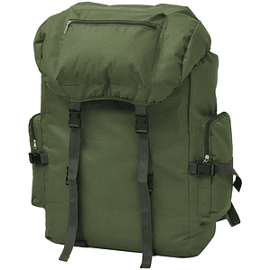 vidaXL Mochila estilo exército 65 L verde