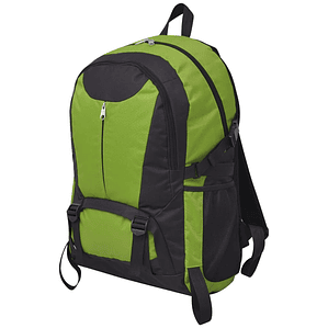 VidaXL Mochila para caminhadas 40 L preto e verde