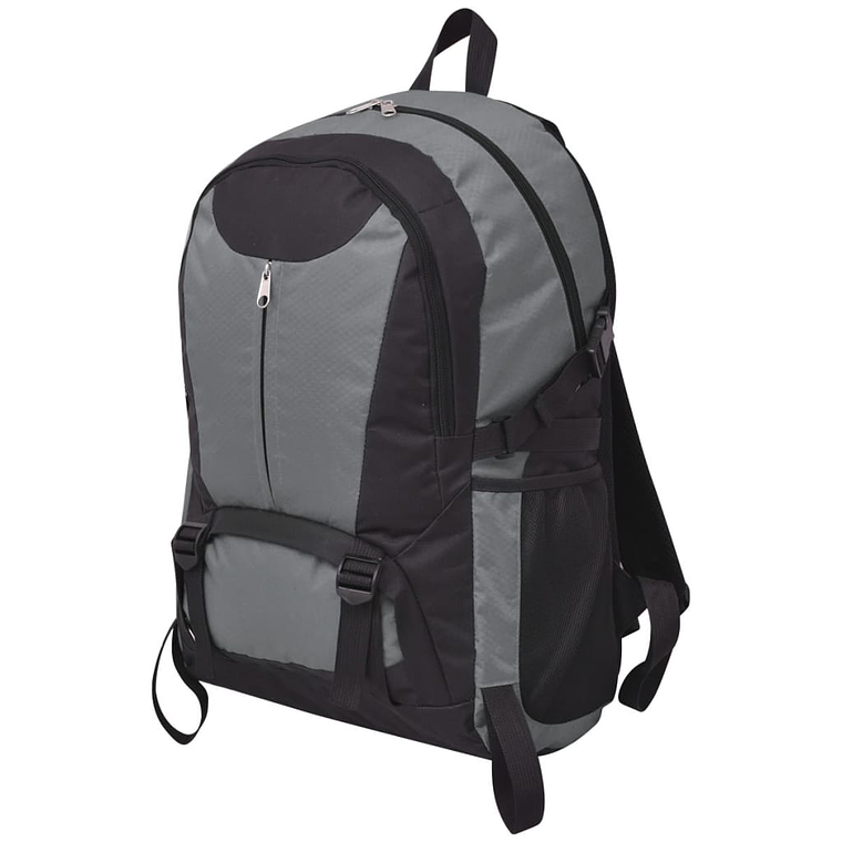VidaXL Mochila para caminhadas 40 L preto e cinzento 1