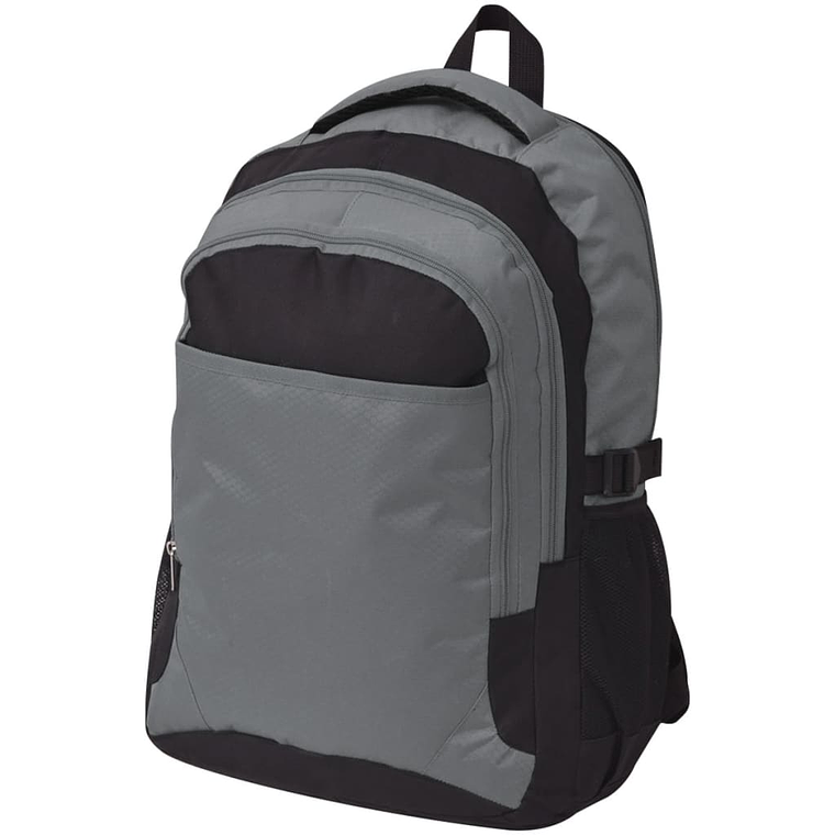 vidaXL Mochila escolar 40 L preto e cinzento 1