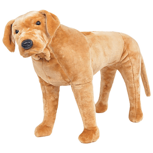 vidaXL Cão labrador em peluche castanho claro XXL